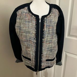 NWT NY & Company Tweed/Denim Jacket size XXL